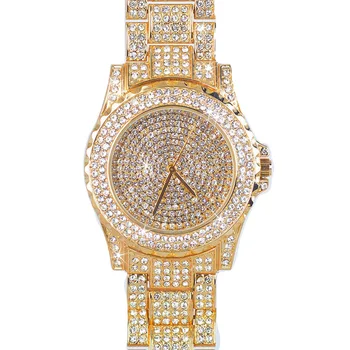 2022 blagovne Znamke Luksuznih Ženskih Watch Jekla Diamantni Set Ms Ročno Uro Zvezd Polno Kristali Rose Zlata Quartz žensko ročno uro