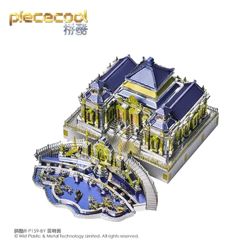 Piececool 3D Kovinski Puzzle STARI SUMMER PALACE model zgradbe KOMPLETI Sestavljanje Sestavljanke DIY Darilo Igrače Za Otroke