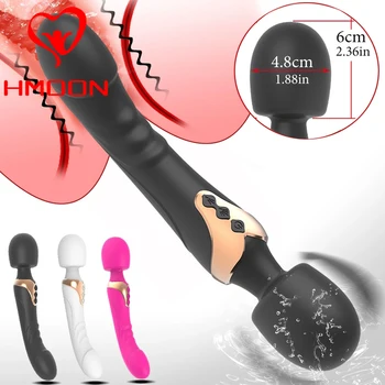 10 Načini Zmogljiv AV Vibrator Dildos za Ženske G Spot Massager Sex Igrače Dildo Ženski Čarobno Palico Klitoris Stimulator USB Polnjenje