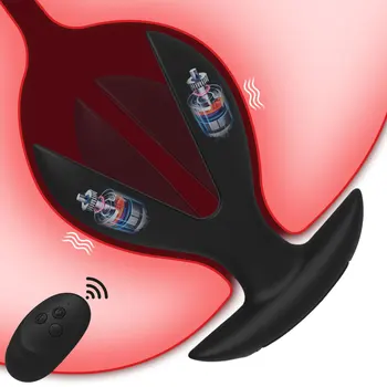 10-Vibracijska frekvenca Analni Dilator Butt Plug Moško Samozadovoljevanje Igrača Stimulator Prostate Razširljiv Analni Čep Sex Igrača za Moške Gej