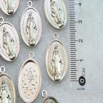100 kosov / Katoliška Device Marije Presvetega Srca Čarobno Medaljo Guadalupe Medaljo, Usmiljeni Jezus, Obesek, Zapestnico Luknjo Obesek