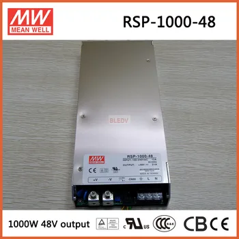 1000W 21A 48V Original Meanwell AC/DC napajalnik RSP-1000-48 s PFC funkcija 3 leta garancije