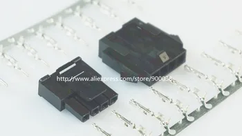 10set Micro-Fit 3,0 mm priključek za 1x4 Pin Plug Stanovanj Panel Mount Ušesa Posodo Stanovanj Eno Vrstico terminal ženski in moški