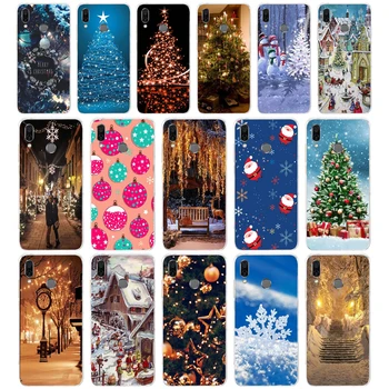 114AA Božično drevo Mehko TPU Ohišje Pokrov Za Huawei Honor 8 8 8 X 8 Lite 9 9 Lite