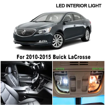 12 Žarnice Bele Canbus Napak LED Notranja Svetloba Svetilke Komplet Za Buick LaCrosse 2010 2011 2012 2013 2014 2015, Dome, Vrata, Luč