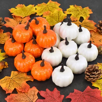 12pcs Mini Umetno Halloween Buče Dekor Simulacije Rastlinskih DIY Obrti Halloween Doma Stranka Dekoracijo Kmetija Pridelek