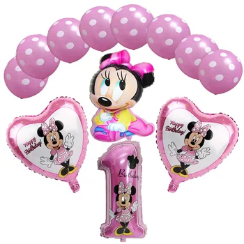 12pcs/veliko Disney Minnie Happy birthday balon party, dekoracijo za otroka, Krst, obletnico dekle diy birthday balon dekor