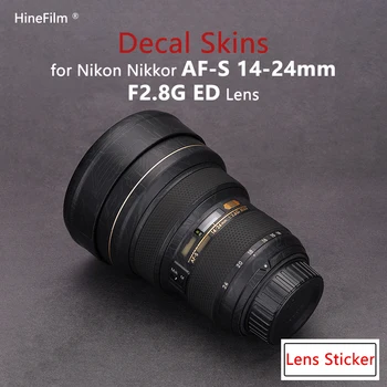1424 / 14-24F2.8 Objektiv Zaščitni Pokrov Kože za Nikon Nikkor AF-S 14-24 mm F/2.8 G ED Leče Nalepko Zaščitnik Anti-scratch Film
