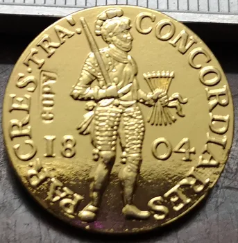 1804 Nizozemska 1 Ducat Zlatih Kopijo Redkih Kovanec