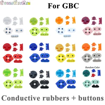 18colors 1x Za GBC Silikonske Gume Prevodni Gumb Pisane Plastične D Blazine A B Moči NA OFF Gumbe, ki poskušajo vam napad za Gameboy Color
