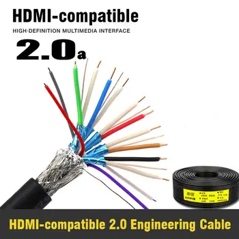 1Meter HDMI 19Pin-združljiv Kabel Različica 2.0 4K HDMI Kabel 24AWG 26 28AWG Zaščiteni Žice DIY 19pin Čistega Bakra Varjenje Skladu Žice