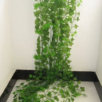 2.4 M Umetne Rože Ivy Zelenih Listov Garland Rastlin Vinske Trte Ponaredek Listje, Cvet Doma Vrt Dekoracijo Plastika, Cvetlični Rattan Niz
