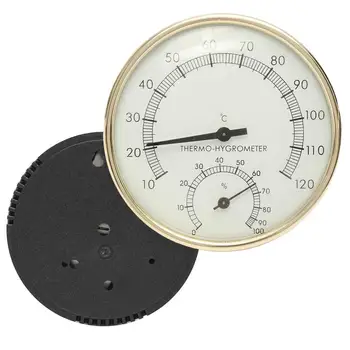 2 V 1 Savna Termometer, Higrometer Big Izbiranje Aluminij Zlitine Pyrometer Temperatura Vlažnost Meter Za Dom Kopel-hiša Savna Soba