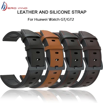 20/22 mm Watch Trak za Huawei Watch GT/GT2 42mm 46mm Pravega usnja Silikonski jermenčki Za huawei Honor Gledam Čarobno Zapestnica