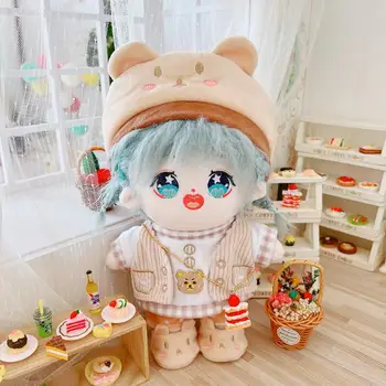 20 cm Baby Doll obleko Obleko Plišastih Doll Oblačila baretka Telovnik nosi hlače Igrače, Lutke, Dodatki za našo generacijo Koreja Kpop EXO