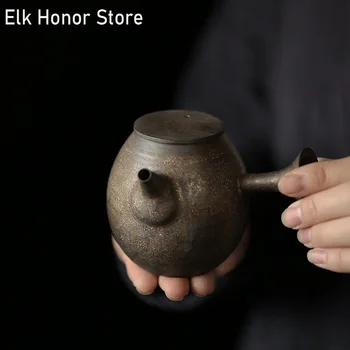 200 ml Japonski Slog Retro Gilding Lonca, Groba Keramika Osebne Strani Lonec Ročno Teakettle Puer Teaware Urad za Dekoracijo