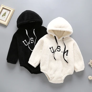 2019 Pozimi Baby Girl Boy Oblačila za Dojenčke Hooded Oblačila Otrok, igralne obleke Otroci Dojenčka Jumpsuit 3M-3Y