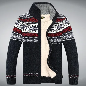 2019 Zimski Pulover Zgostitev Runo Moških Bombaž Volna Jopico Blusa Masculina Moške Sweatercoat Velikost S-3XL
