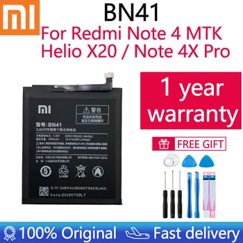 2021 Nove 100% Prvotne Pravi 4100mAh BN41 Baterija Za Xiaomi Redmi Opomba 4 MTK Helio X20 / Opomba 4X Pro MTK Helio X20 + Brezplačna Orodja