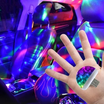 2022 novo multicolor USB LED avto notranje luči vzdušje svetlobnih, neon, pisane luči glasovni nadzor mini festival stopnji svetlobe