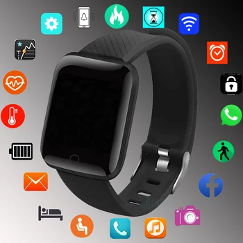 2022 Silikonski Šport Pametno Gledati Moški Ženske Fitnes Watch Zapestnica Elektronika Pametna Ura Za Android iOS Nepremočljiva Smartwatch