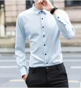 2023HOT ZNG 2020 moška majica dolgi rokav shirt kombinezon slim kvadratnih ovratnik barva mladine spodnja 2019 pomlad