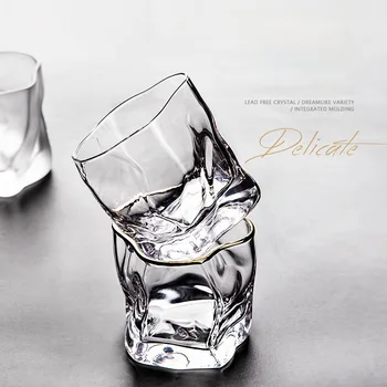 250LM Viski Kozarci Diamond Cut Whisky Prizmo Kristalno Zastarelo Kozarec Vodke Mešalniku Chivas Vino Pokal