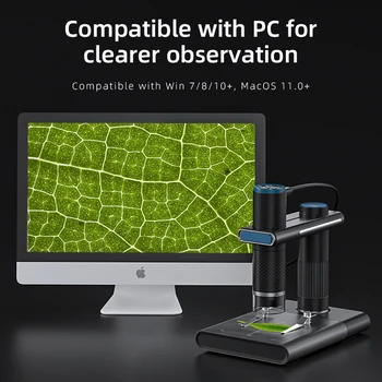 2MP 1000X Povečava Vrstični Elektronski Mikroskop LED Luči Video Kamero Mobilnega Telefona Digitalne povečave za celoten zaslon