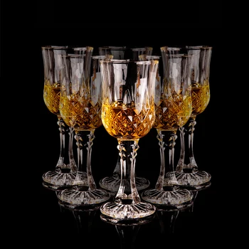 2PCS Evropsko Razkošje Retro Vklesan Kristalno Steklo Čaš Vina Pokal, Šampanjec predvsem piščali Cocktail Pitne Bar, Restavracija Domov Orodja