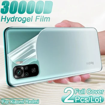2PCS Hydrogel Film Za Xiaomi Redmi Opomba 11 11S 10X 10 9 8 7 T S Pro Screen Protector Za Redmi 9A 9C 8A K 30 20 40 5 G Film Nazaj