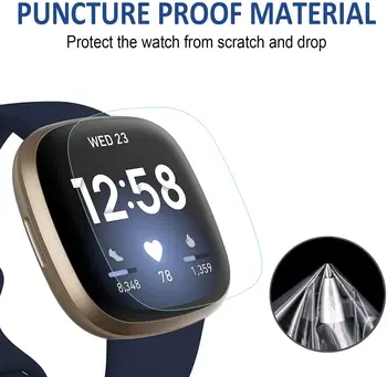 2pcs ScreenTpu Jasno Zaščitno folijo Za Fitbit Obratno 3 & Smislu Smartwatch Ultra-tanek Polno Kritje Hydrogel jasno Zaščitnik Film