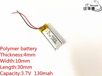 3.7 V,130mAH,401030 PLIB; polimer litij-ionska / Litij-ionska baterija za GPS,mp3,mp4,mp5,dvd,bluetooth,model igrača za mobilne naprave bluetooth
