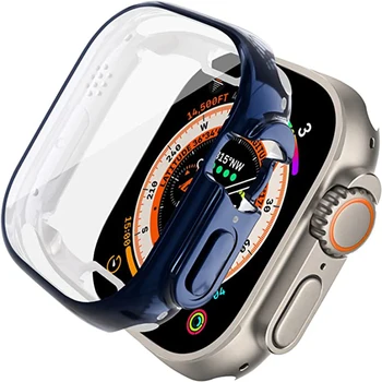 360 Mehko Jasno TPU Full Screen Protector Primeru Za Apple Watch Ultra 49 MM Pregleden Lupini Odbijača Kritje Za IWatch Serije Ultra