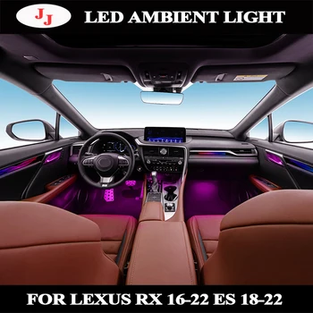 3D Flash Sijaj Inter Avto Okoljske Svetlobe za Lexus RX RX300 ES 2016-2022 Okrasite Razsvetljavo Zvezdnato Aktivno Lučka Vode Utripa