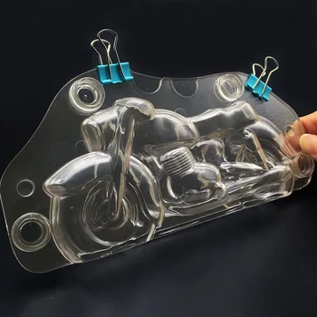 3D Plastiko Motocikel Čokolada Plesni DIY Ročno Torto iz Polikarbonata Autobike Čokolada, zaradi Česar Orodje Torta Dekoraterstvo Orodja Plesni