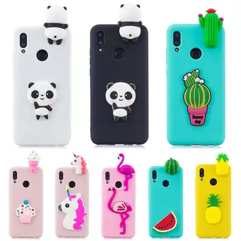 3D Srčkan Panda Samorog Kaktus Silikonski Telefon torbica Za Huawei Honor 10 Lite 10i / P Smart 2019 / P Smart Ž Primeru Žensk, Otrok