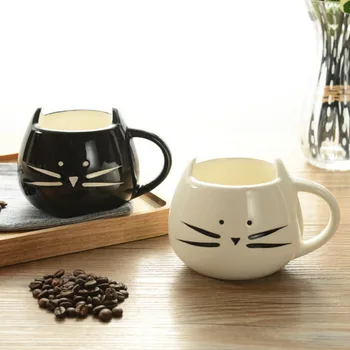 400 ml Luštna Mačka Živali Kave, Mleka Vrč Ustvarjalne Keramične Skodelice iz Porcelana Skodelice Čaja Zajtrk Drinkware Novost Lepo Darila