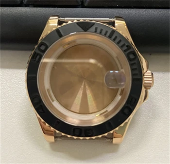 41mm Watch Primeru, Safirno Steklo za Miyoda 8215 8200 8205 Rose Zlata Jahte Primeru za Mingzhu 2813 Mehansko Gibanje Delov