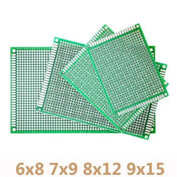 4pcs/veliko 6x8 7x9 8x12 9x15cm Dvojni Stranski Prototip PCB Diy Univerzalno Tiskano Vezje Za Arudino Učenje Preizkusne Tablice