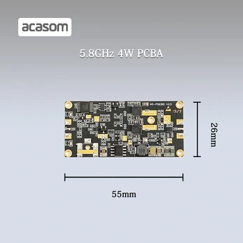5.8 GHz 4W Wifi Brezžični Širokopasovni Ojačevalnik Usmerjevalnik Območje Moči Signala Booster Modul