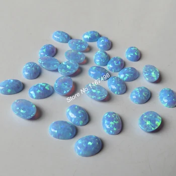50pcs/ veliko 78colors 6x8mm Ovalne Ogenj Opal Kamen Sintetičnih Opal Kamen Ovalne Chrysoprase Opal za Nakit