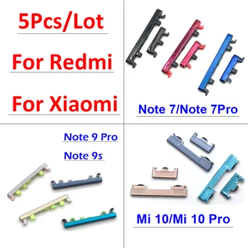 5Pcs/Veliko，Za Xiaomi Mi 10 Pro Redmi Opomba 10 Pro Opomba 7 Pro Opomba 9 9 Pro Strani Tipka za Vklop / izklop +Gumbom za Glasnost