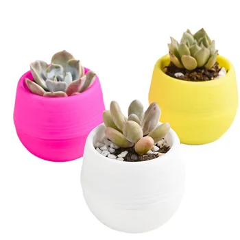 6 Color Mini Cvetlični Lončki za Notranje Vrtu Urad za Dekoracijo ali Sočne Rastline Namizje Cvetlični Lončki Opremo Doma