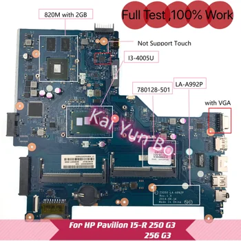780128-601 Za HP 15-R 15-G Prenosni računalnik z Matično ploščo 780128-001 780128-501 781645-501 ZS050 LA-A992P s i3-4005U CPU 820M 2G DDR3