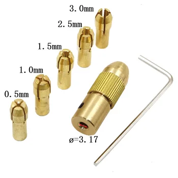 7PC 2 mm/2.35 mm/3.17/4.05/5.05 mm Električni Drill Bit Collet Micro Twist Drill Chuck Orodje Tok Majhen Vrtalni električna Ročna Rotory