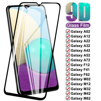 9D Zaščitno Steklo Za Samsung Galaxy A03S A13 A02 A12 A22 A32 A42 A52 A72 Kaljeno Steklo M02 M12 M22 M32 M42 M52 M62 Film Primeru