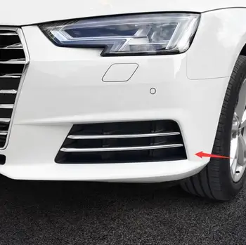 ABS Chrome Za Audi A4 b9 2016 2017 Dodatki Avto spredaj meglo žarnice luči trakovi Okvir Pokrova trim Plošča Sequins 4pcs