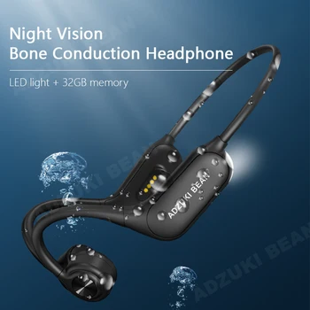 Adzuki fižol P8 Res Kostne Prevodnosti Slušalke Brezžične IP68 Plavati Noč zapored IPX8 Vodotesne Slušalke 32 G Bluetooth Slušalke