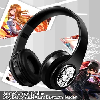 Anime Slušalke Sao Sword Art Online Seksi Lepoto Yuuki Asuna Brezžične Bluetooth Slušalke, Vgrajenih V Glavo Vstavite Sim Mobilni Telefon