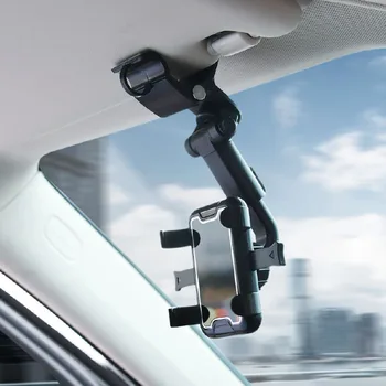 Avto sončnega Posnetek Nosilec za Mobilni Telefon, Držalo Univerzalno Auto Rearview Mirror Volan Podporo GPS Navigaciji Nastavek za Stojalo